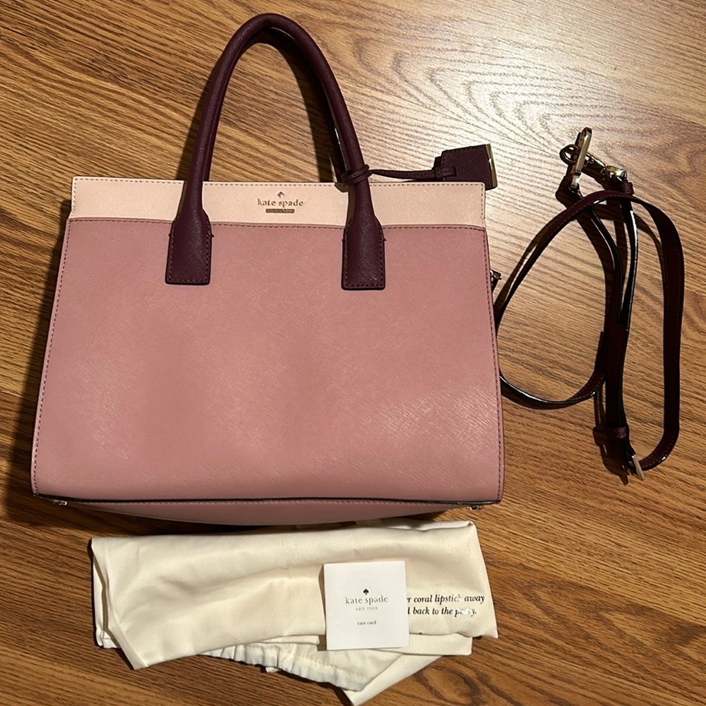 LARGE Kate Spade Purple Combo Satchel - Picture 1 of 4